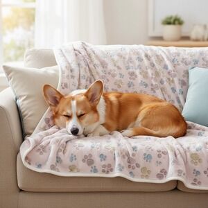 Warm & Soft Fluffy Fleece Flannel Pet Cat Dog PINK Blanket Mat 30"x 21" SM - MED